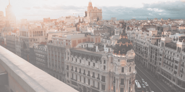 Vista de pájaro de Madrid
