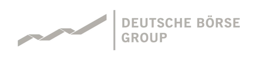 Brand logo: a diagonal gray swoosh crossing left of a vertical gray bar, followed by stylized text on the right (no visible words)