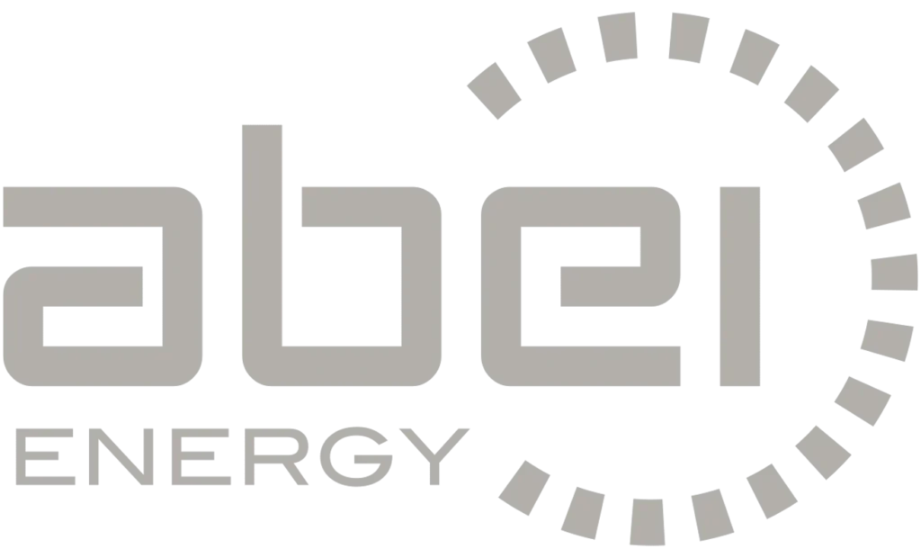 Logo mit stilisierten grauen Buchstaben, die das Wort „alde“ bilden, darunter das Wort „ENERGY“, flankiert von einem gepunkteten Kreisbogen auf der rechten Seite.